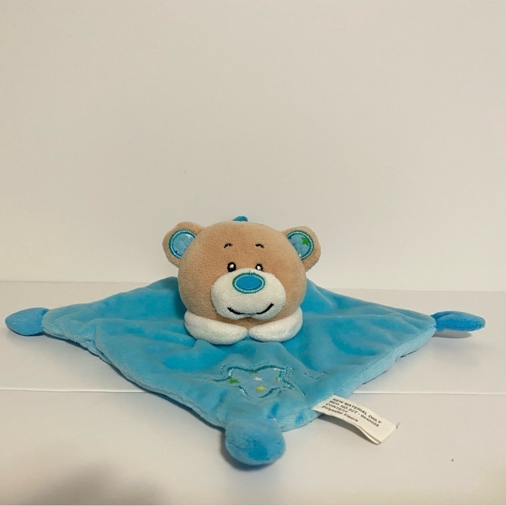 Peluche Doudou Teddy Bear Lovey Puppet Knot Security Blanket Blue Star Baby Toy